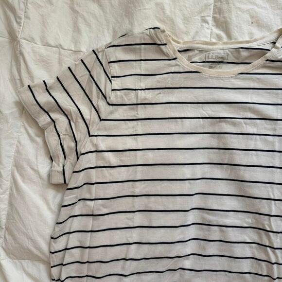 L.L. Bean women’s xxl Striped t shirt soft fabric scandi Lagenlook loose fit - Picture 1 of 6